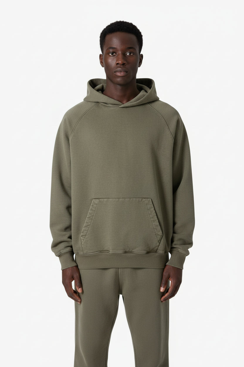 Ellenvinis 450GMS Heavyweight Everyday Hoodie & Jogger Set – Washed Olive