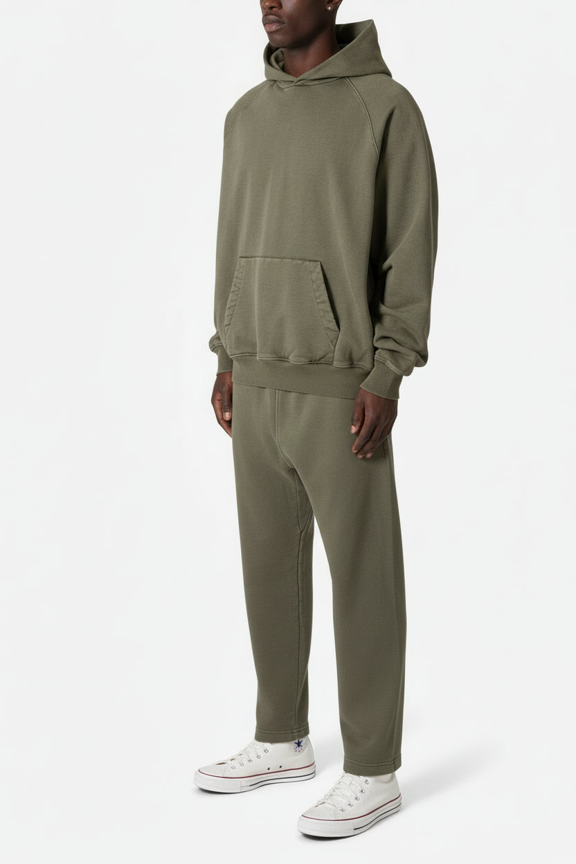 Ellenvinis 450GMS Heavyweight Everyday Hoodie & Jogger Set – Washed Olive