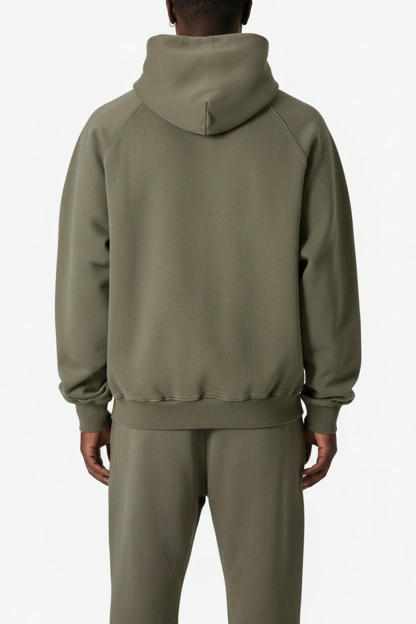 Ellenvinis 450GMS Heavyweight Everyday Hoodie & Jogger Set – Washed Olive