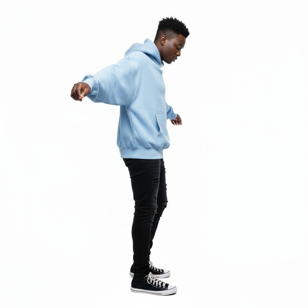 Ellenvinis 1800 GSM 'Blizzard Blue' Hoodie with CRDLCK™