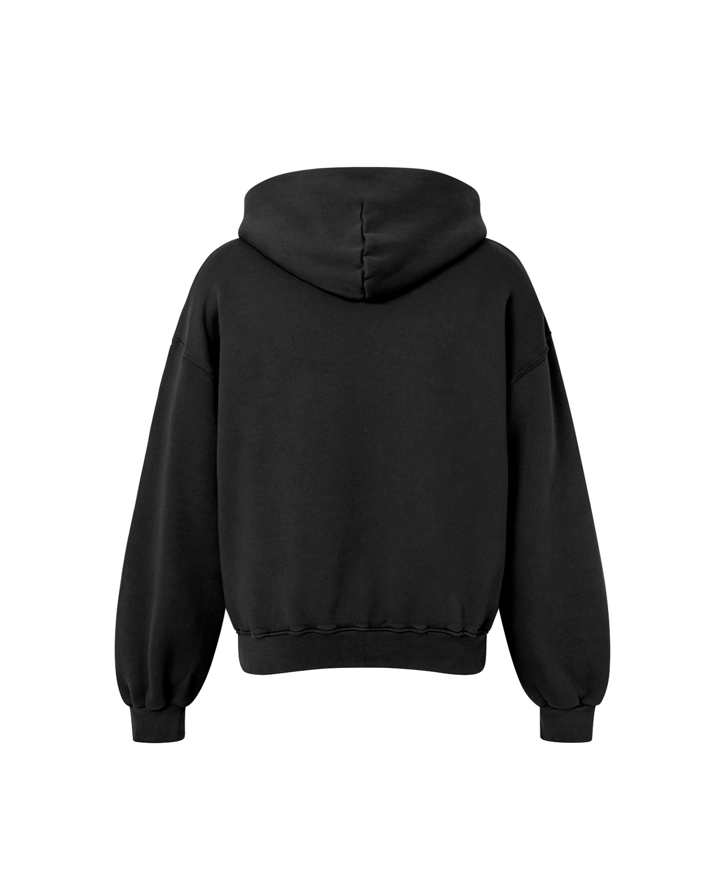 Ellenvinis 450 GSM & 1800 GSM 'Jet Black' Zipper Hoodie
