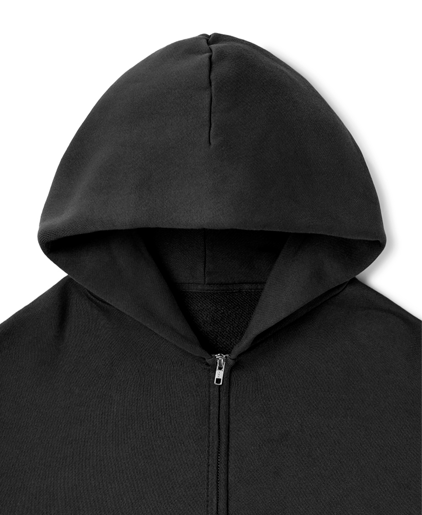 Ellenvinis 450 GSM & 1800 GSM 'Jet Black' Zipper Hoodie