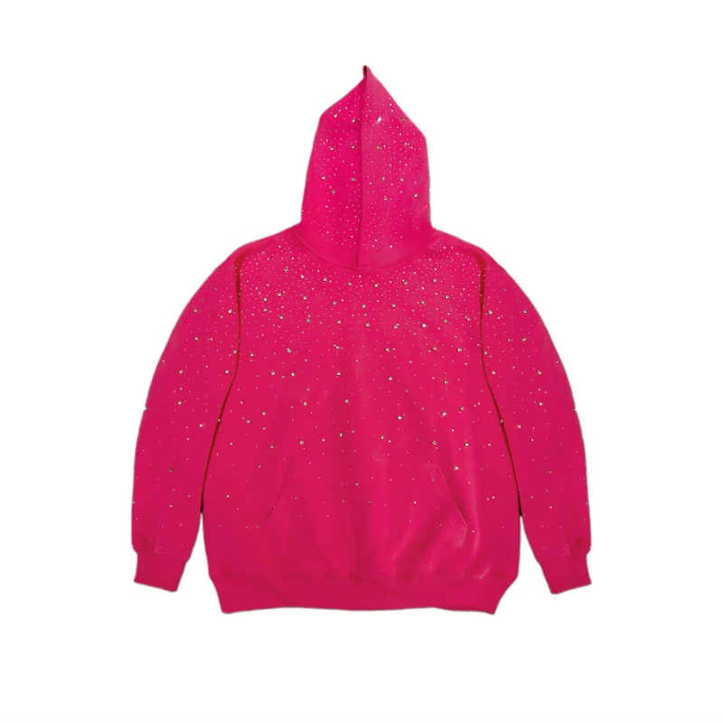 Ellenvinis Galaxy Heavy Rhinestone Unisex Padded-Shoulder Hoodie | High-Street Fall/Winter