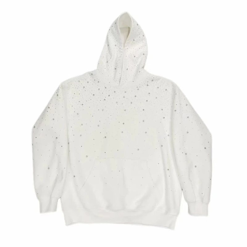 Ellenvinis Galaxy Heavy Rhinestone Unisex Padded-Shoulder Hoodie | High-Street Fall/Winter
