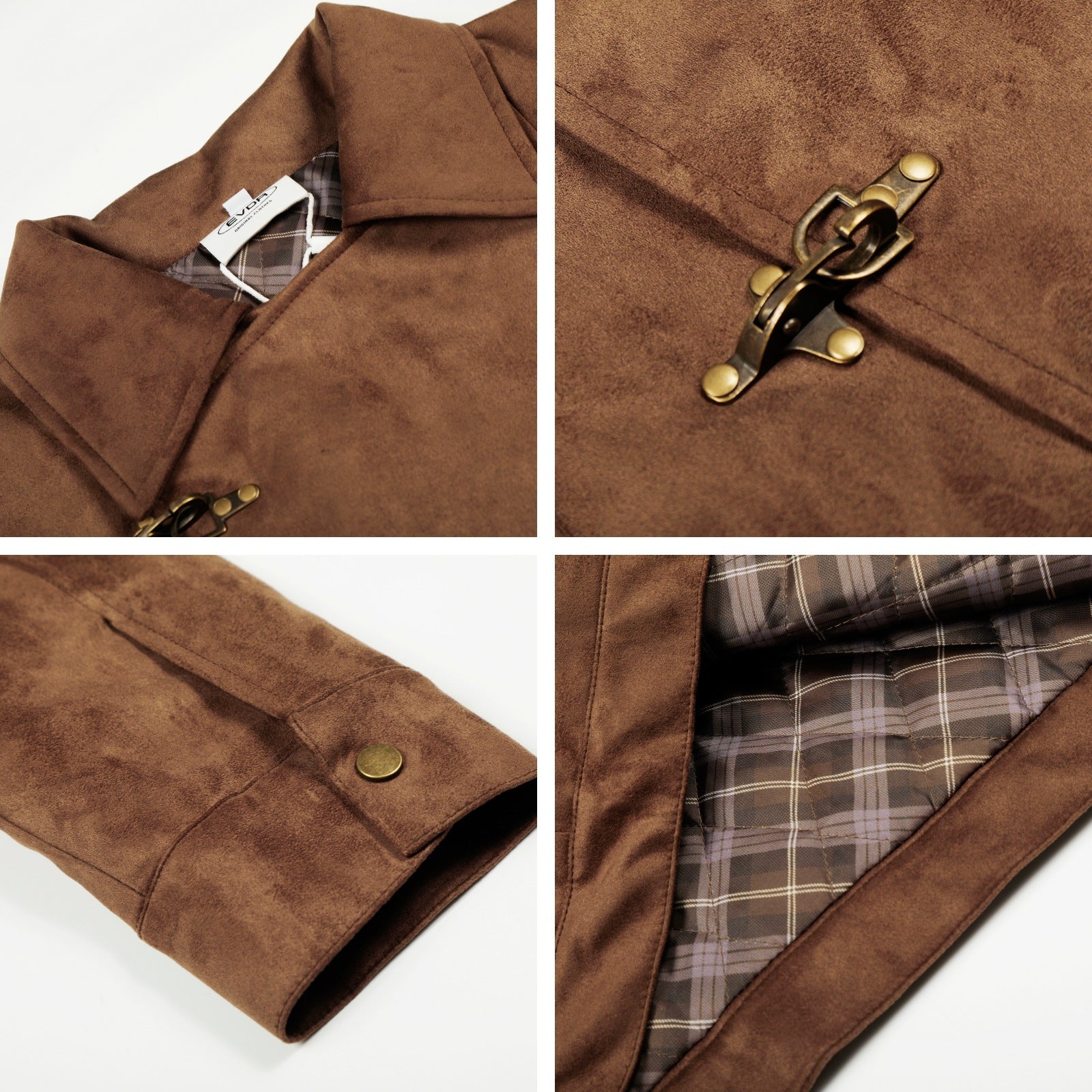 American retro aircraft buckle suede padded jacket men's and women's autumn and winter ruffian handsome jacket couple trendy cotton coat