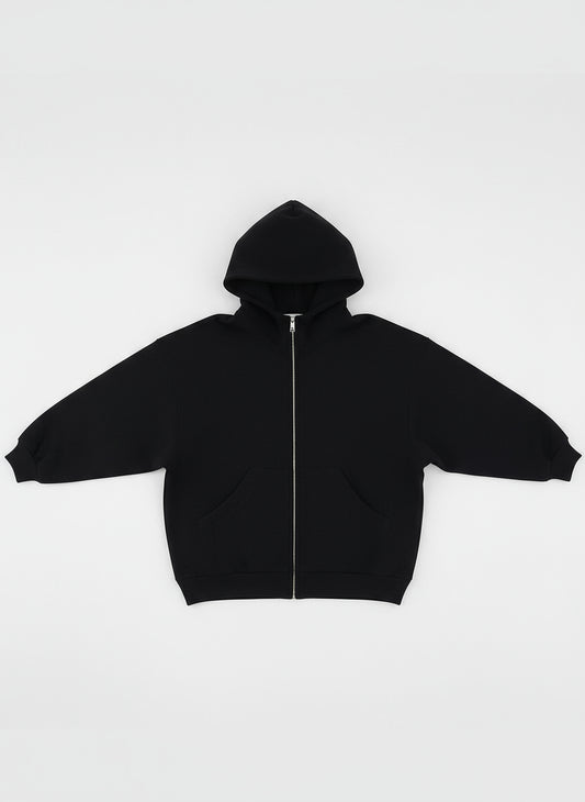 Ellenvinis 2025 Fall/Winter American Retro Thick Fleece Zip-Up Hoodie – Oversized Double-Sided Streetwear Cardigan for Men and Women