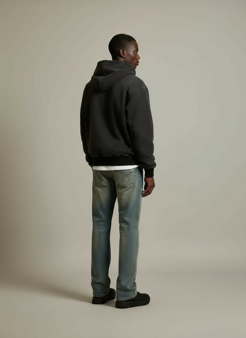 NOFAITH Washed and old hooded cotton clothes Men's autumn and winter Japanese retro cotton casual jacket Top No faith