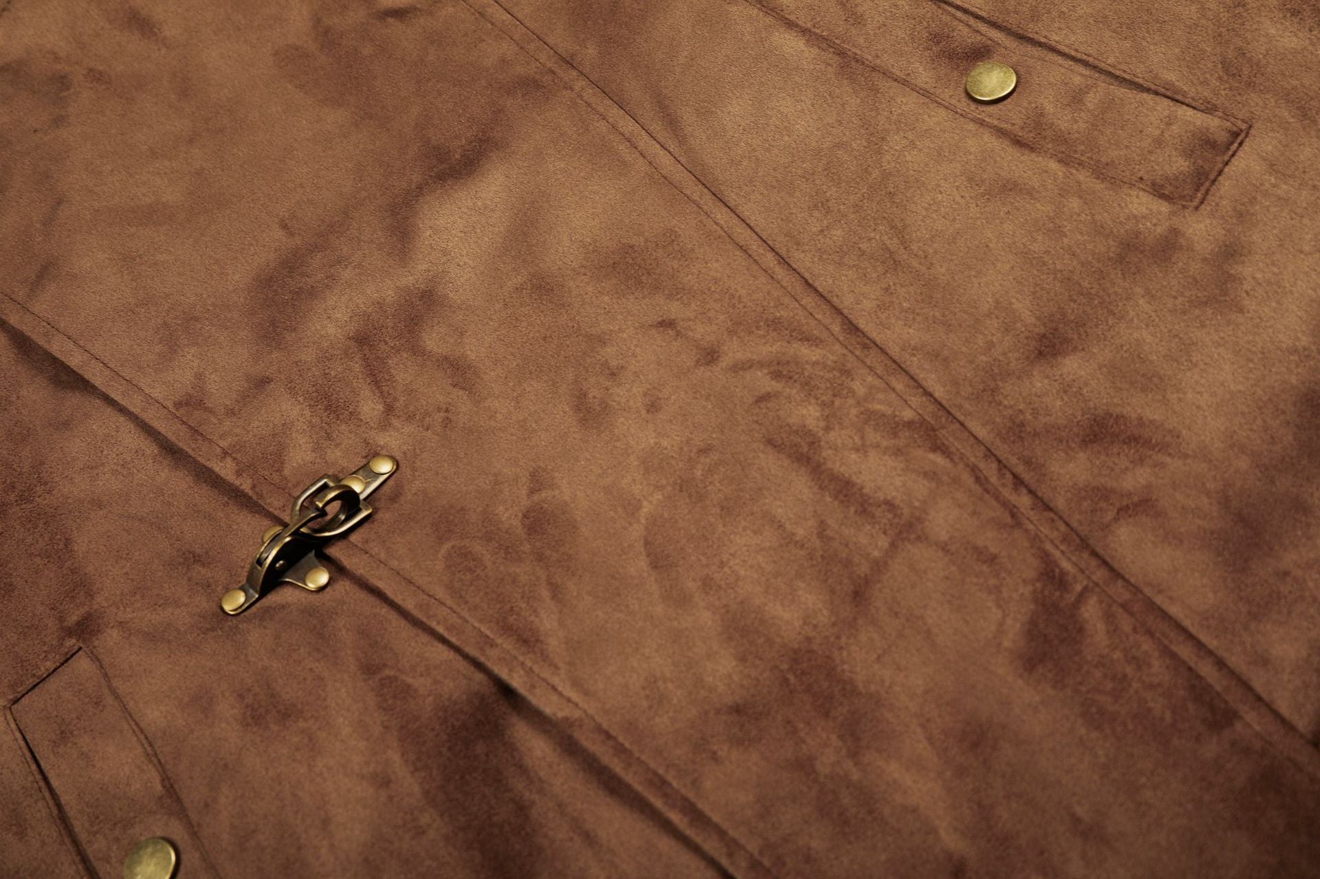 American retro aircraft buckle suede padded jacket men's and women's autumn and winter ruffian handsome jacket couple trendy cotton coat