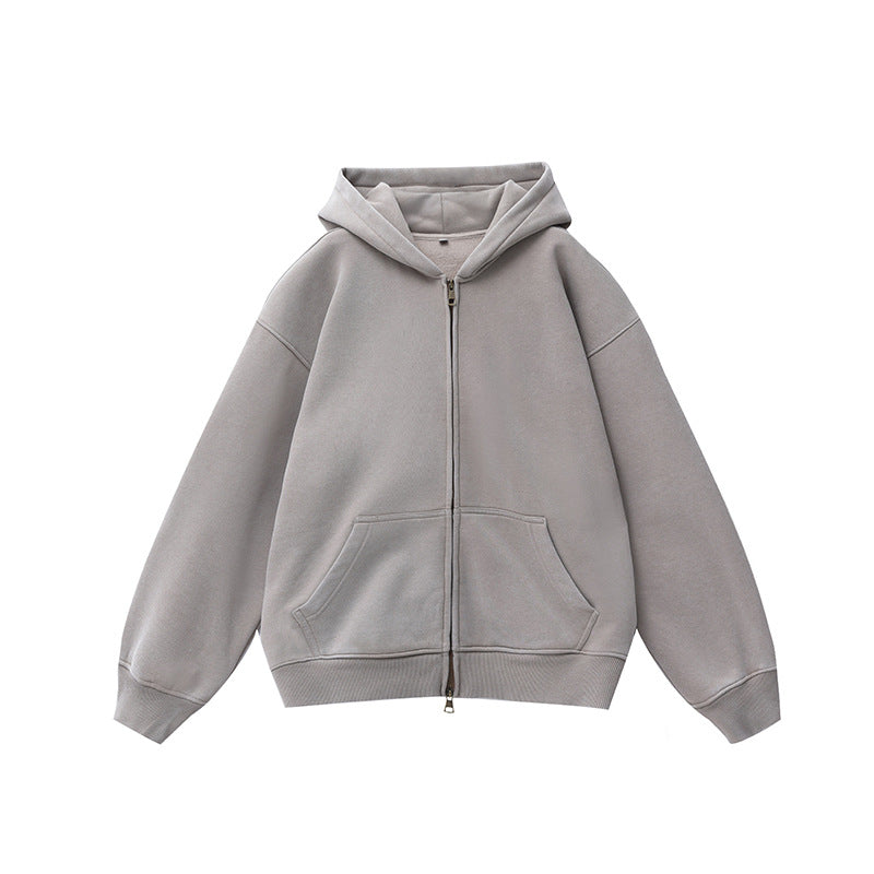 Ellenvinis 1800GSM Washed Double-Sided Heavyweight Hoodie – Vintage Oversized High Street Style Pullover Sweatshirt, Unisex Winter Collection