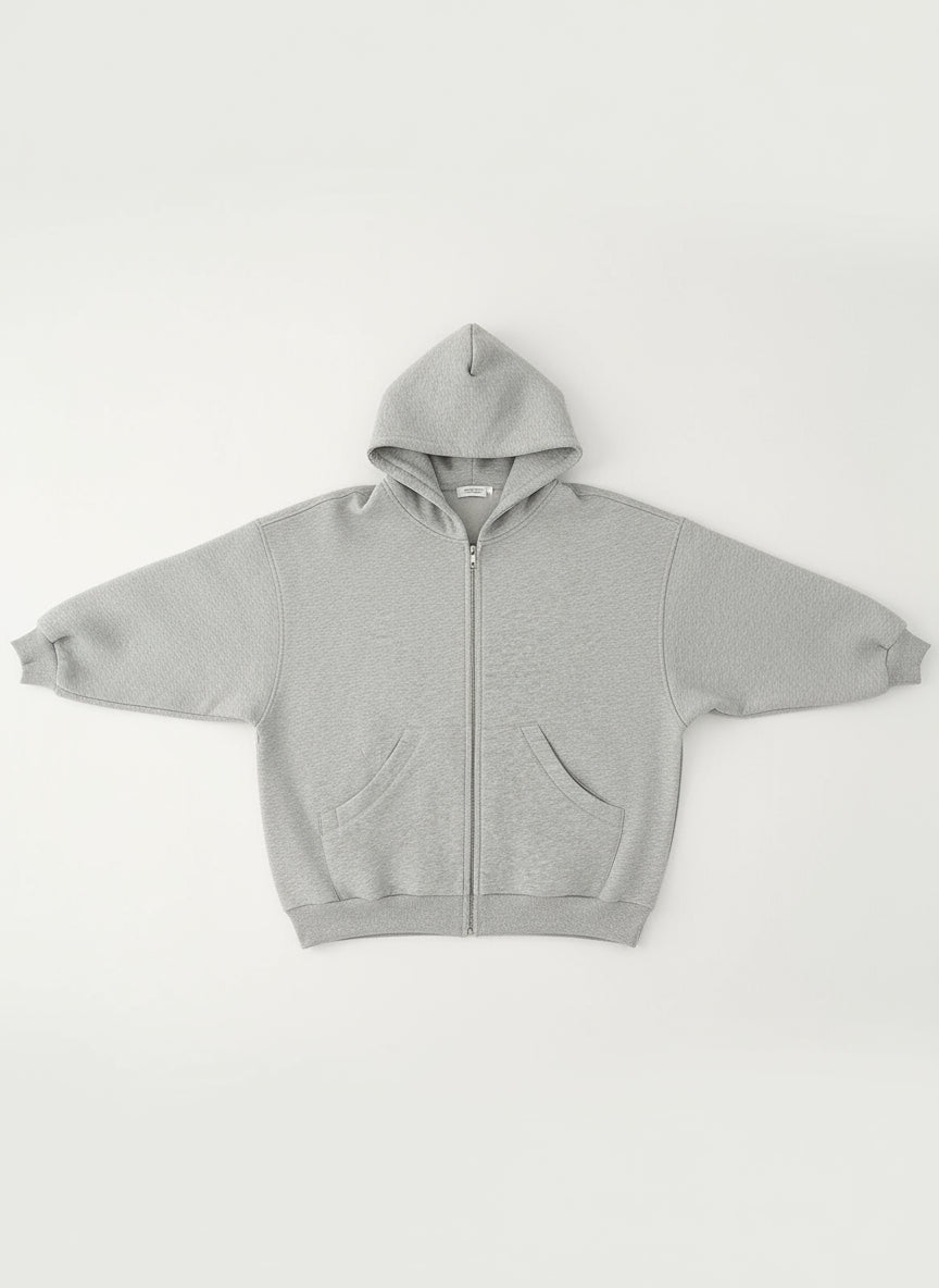 Ellenvinis 2025 Fall/Winter American Retro Thick Fleece Zip-Up Hoodie – Oversized Double-Sided Streetwear Cardigan for Men and Women