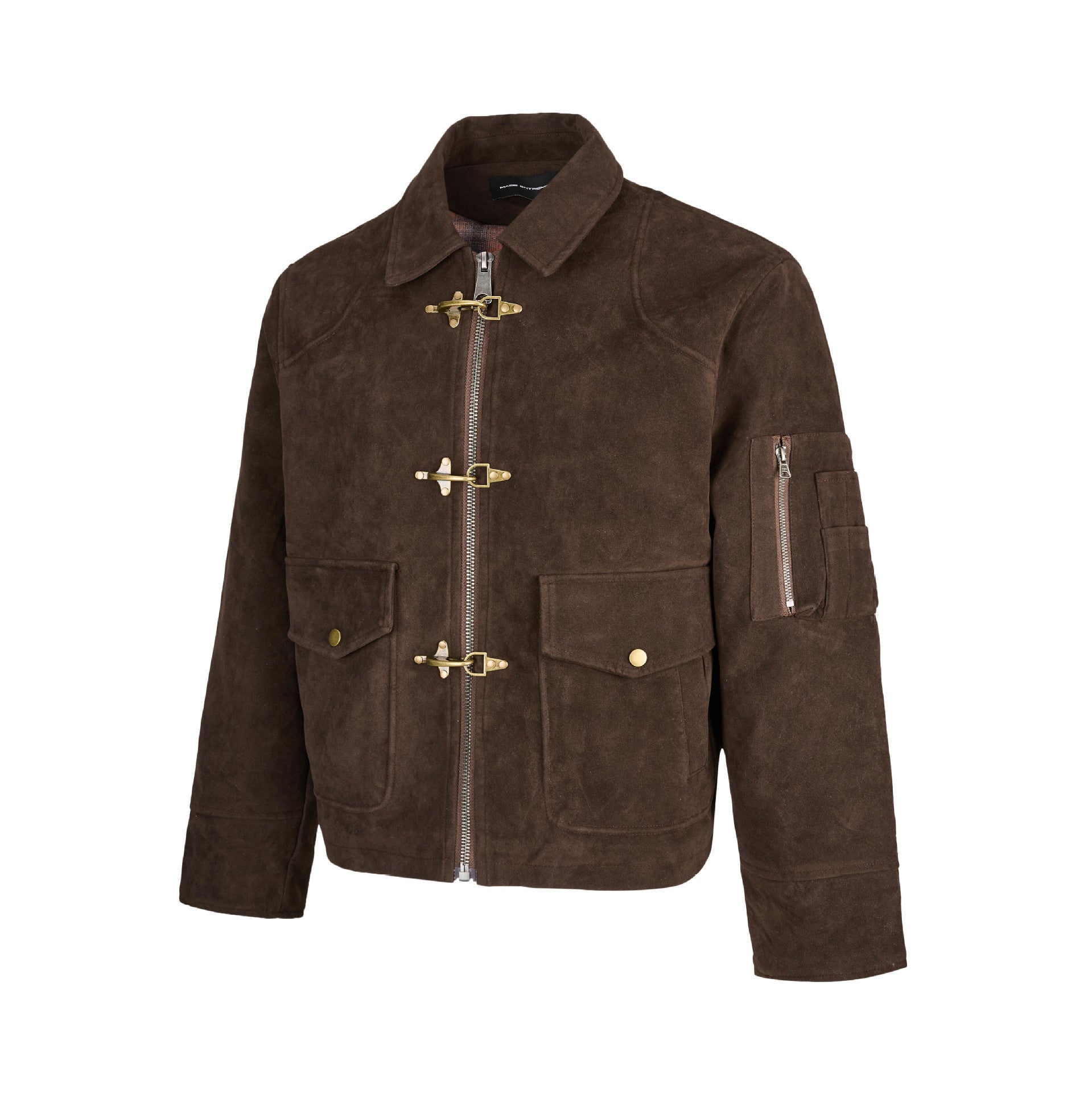 American cowhide fleece gradual change plaid aircraft buckle cotton clothes 2025 winter thickened warm retro old money coat men and women