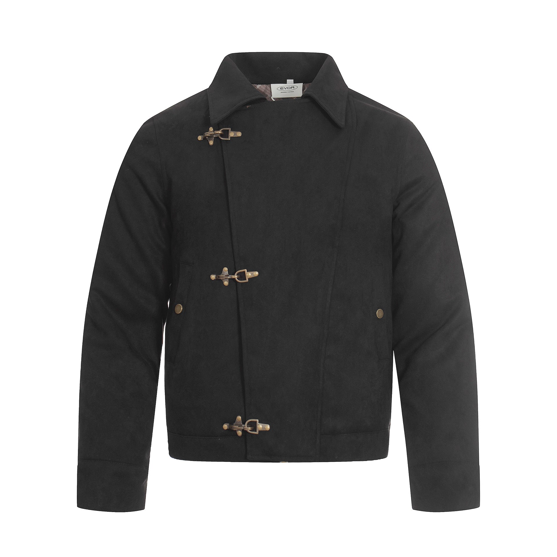 American retro aircraft buckle suede padded jacket men's and women's autumn and winter ruffian handsome jacket couple trendy cotton coat