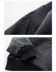 NOFAITH Washed and old hooded cotton clothes Men's autumn and winter Japanese retro cotton casual jacket Top No faith