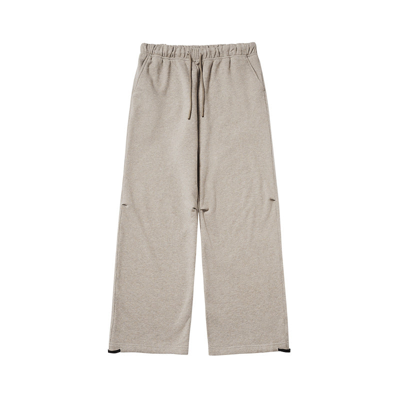 Ellenvinis men's clothing | fog straight fleece sweatpants 2024 autumn and winter tide brand new 365G American sports straight pants