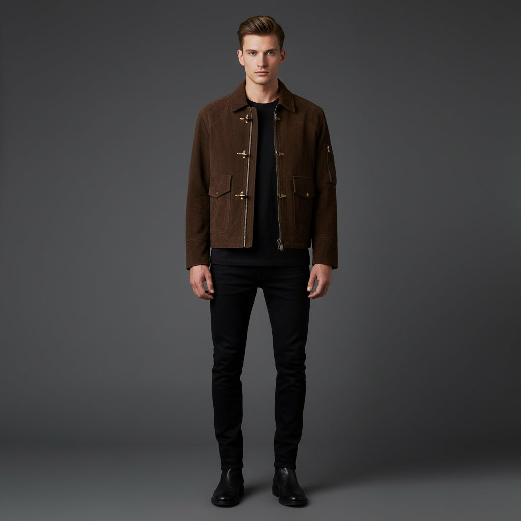 American cowhide fleece gradual change plaid aircraft buckle cotton clothes 2025 winter thickened warm retro old money coat men and women