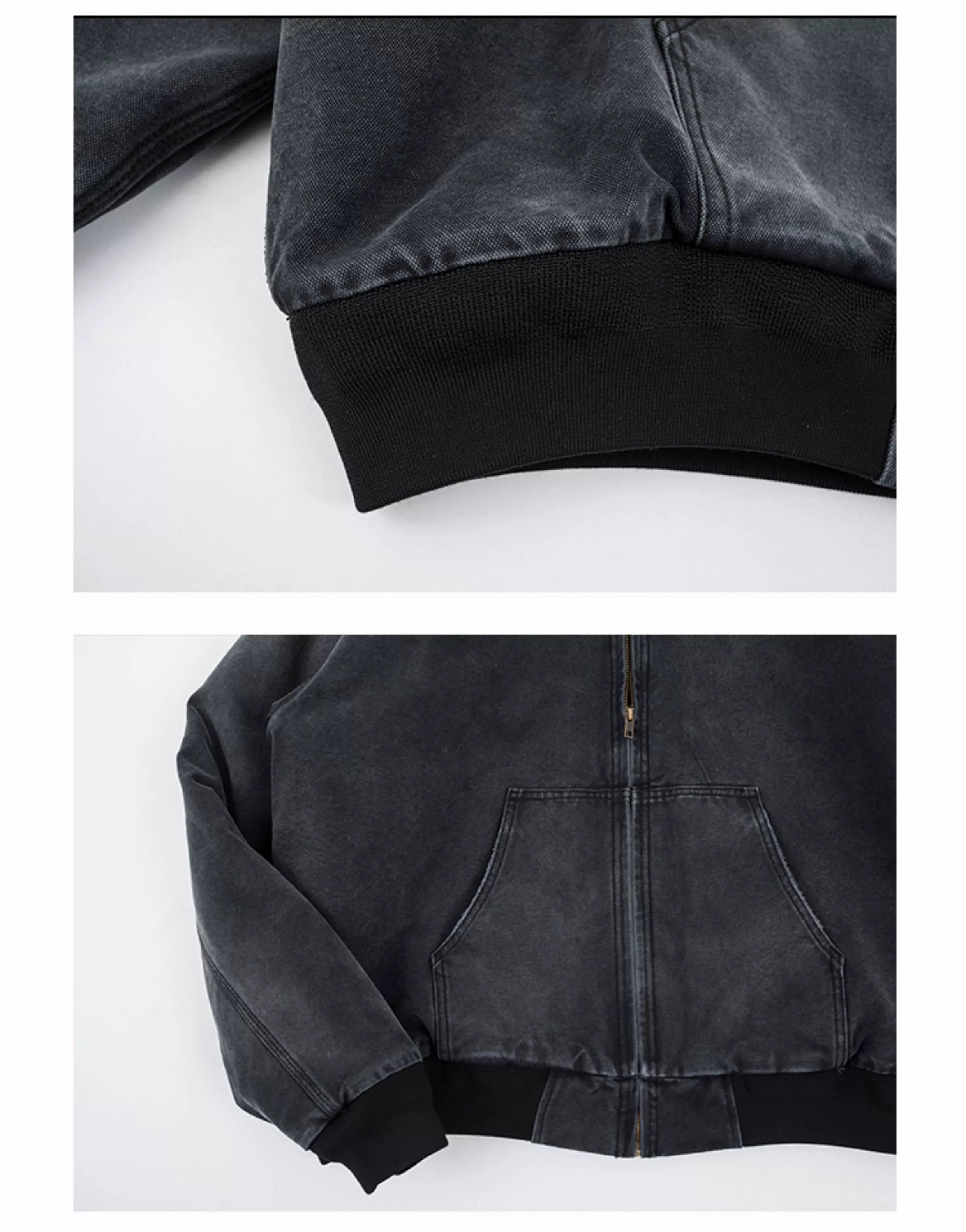 NOFAITH Washed and old hooded cotton clothes Men's autumn and winter Japanese retro cotton casual jacket Top No faith