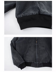 NOFAITH Washed and old hooded cotton clothes Men's autumn and winter Japanese retro cotton casual jacket Top No faith