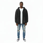 Ellenvinis 1800GSM Washed Double-Sided Heavyweight Hoodie – Vintage Oversized High Street Style Pullover Sweatshirt, Unisex Winter Collection