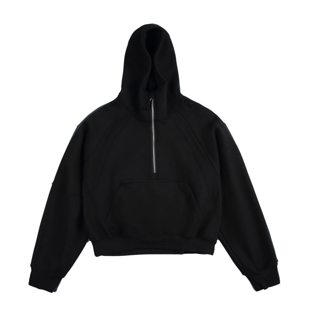 Ellenvinis Heavyweight Cropped Half-Zip Hoodie – US Streetwear Style