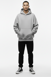 Ellenvinis 1800GSM Cool Gray Hoodie with CRDLCK™ Double Sided Design Heavyweight 2KG Hoodie