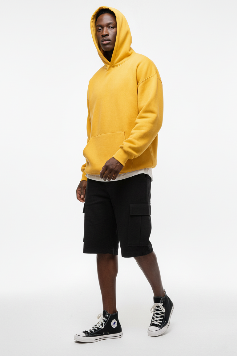 Ellenvinis 1800 GSM 'Mustard Yellow' Hoodie with CRDLCK™