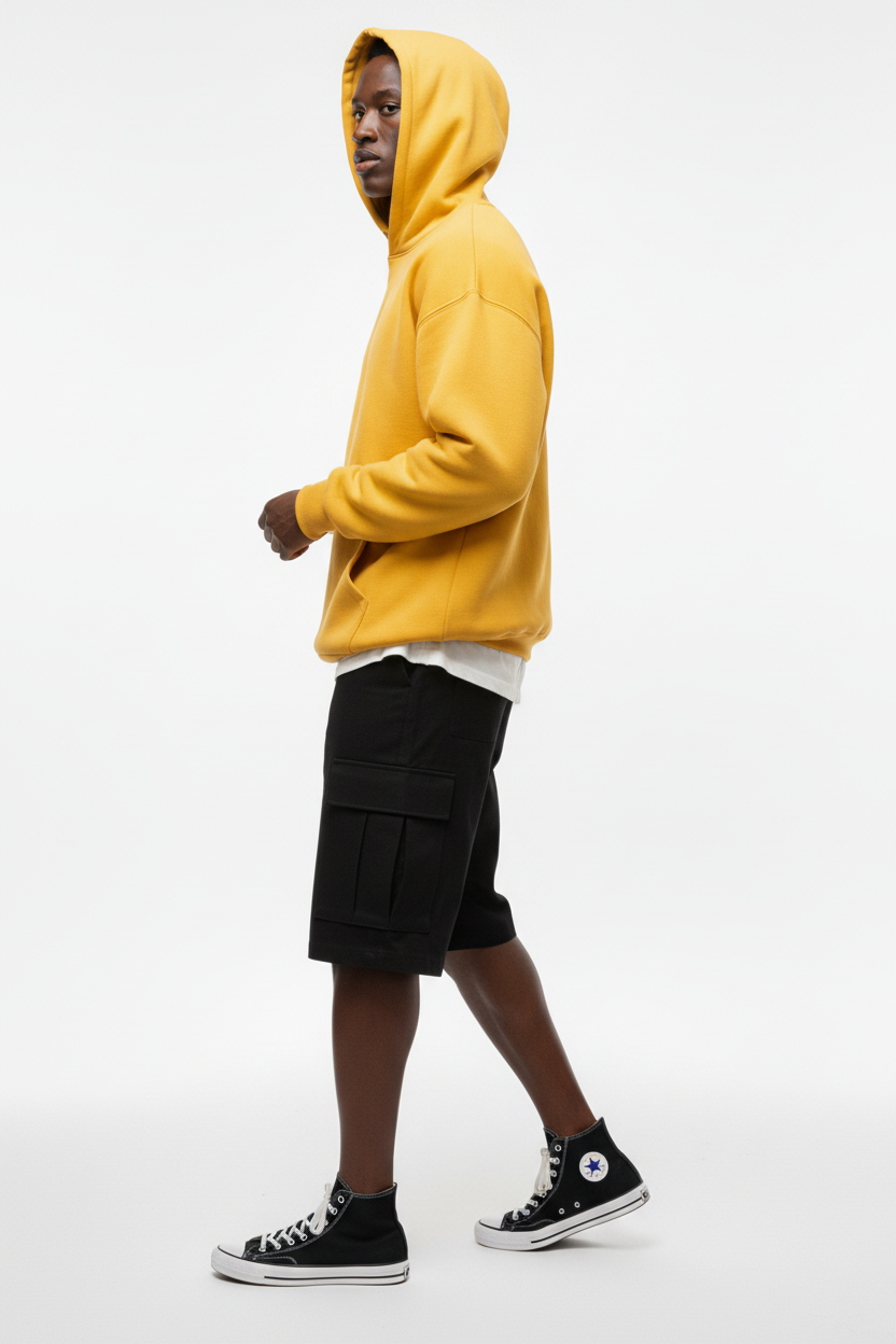 Ellenvinis 1800 GSM 'Mustard Yellow' Hoodie with CRDLCK™