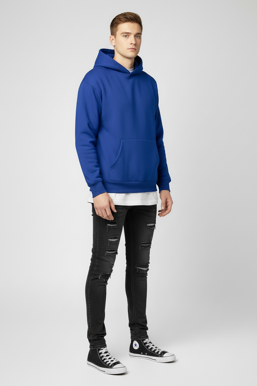 Ellenvinis 1800 GSM 'Royal Blue' Hoodie with CRDLCK™