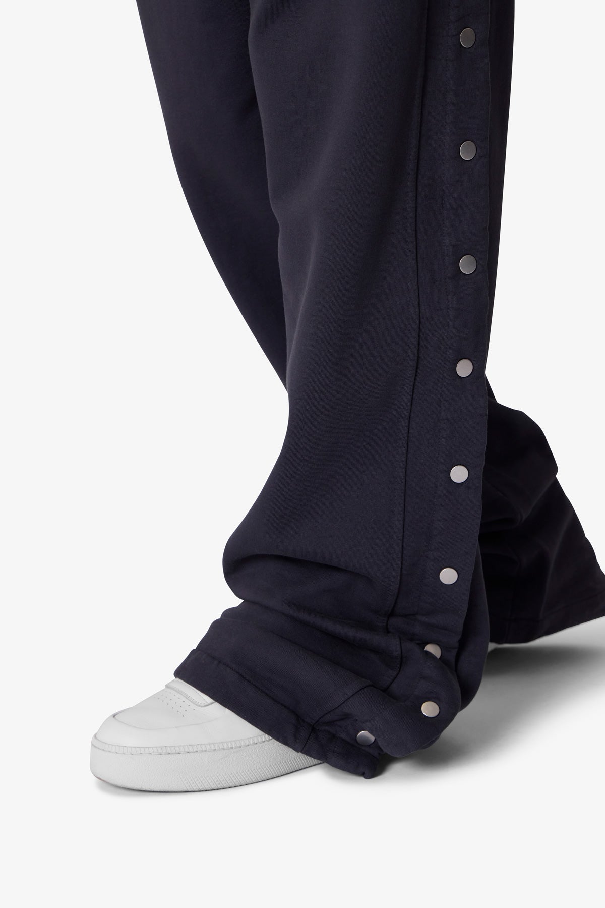 Ellenvinis Side Snap Fleece Pants - Washed Black