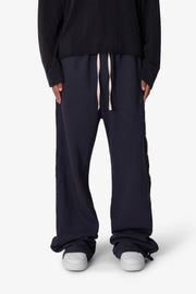 Ellenvinis Side Snap Fleece Pants - Washed Black