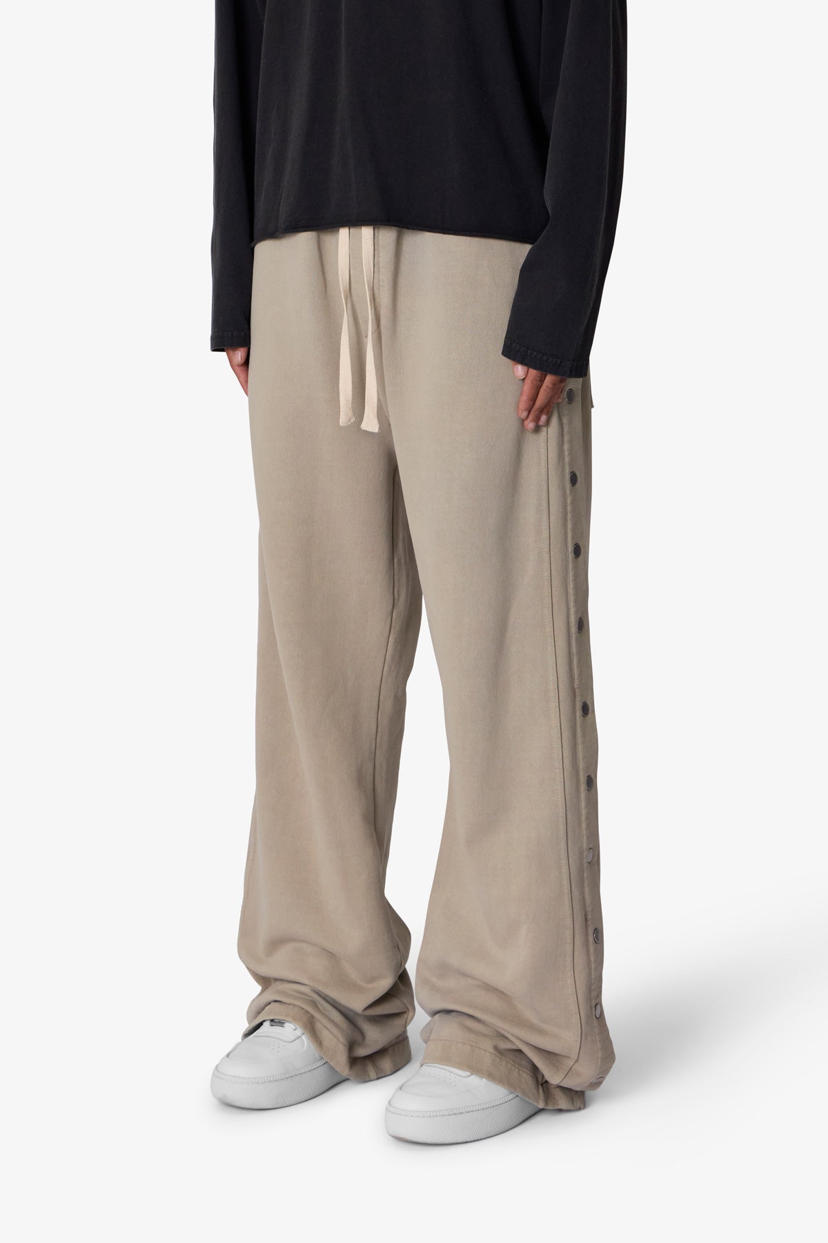 Ellenvinis Side Snap Fleece Pants - Washed Earth