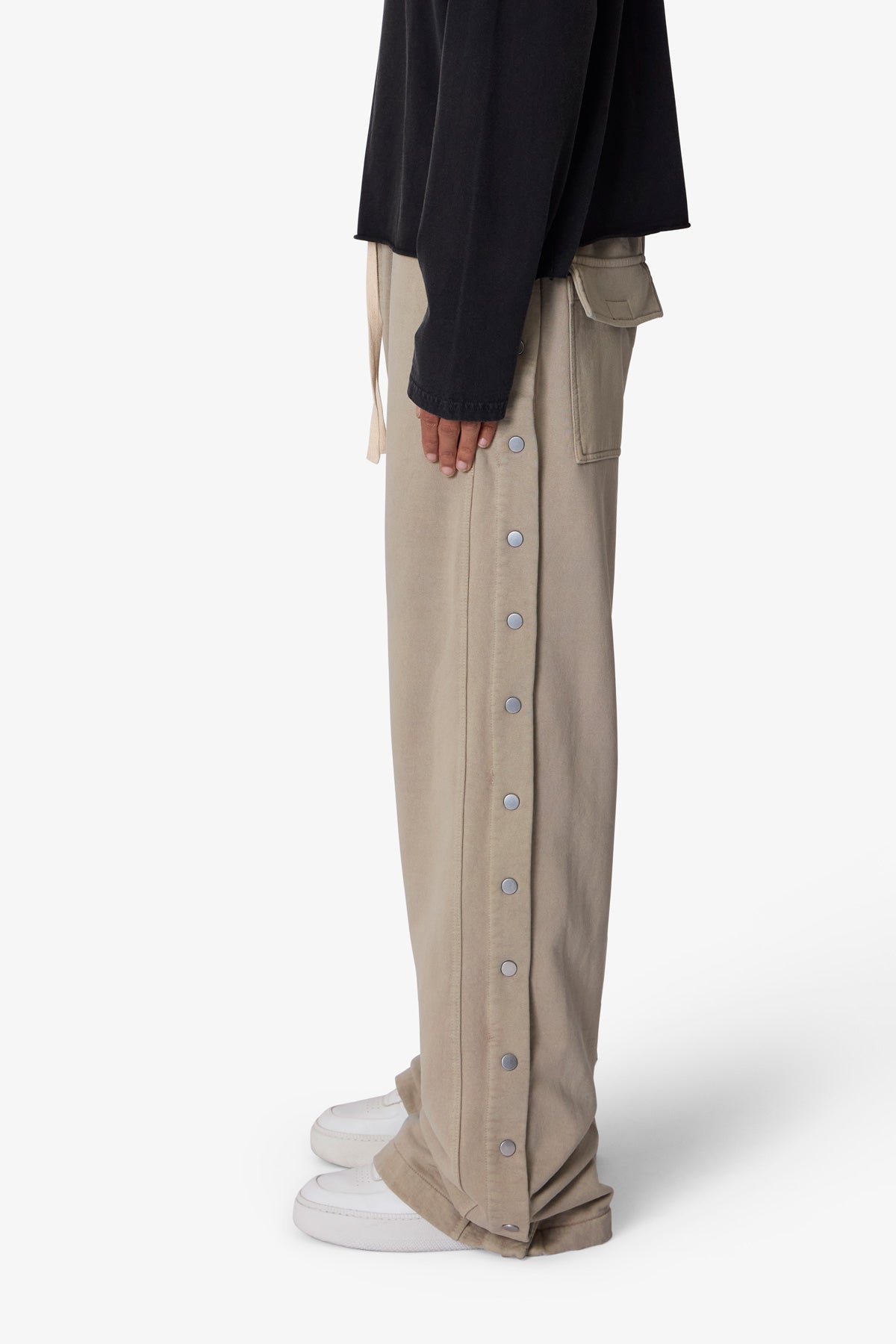 Ellenvinis Side Snap Fleece Pants - Washed Earth