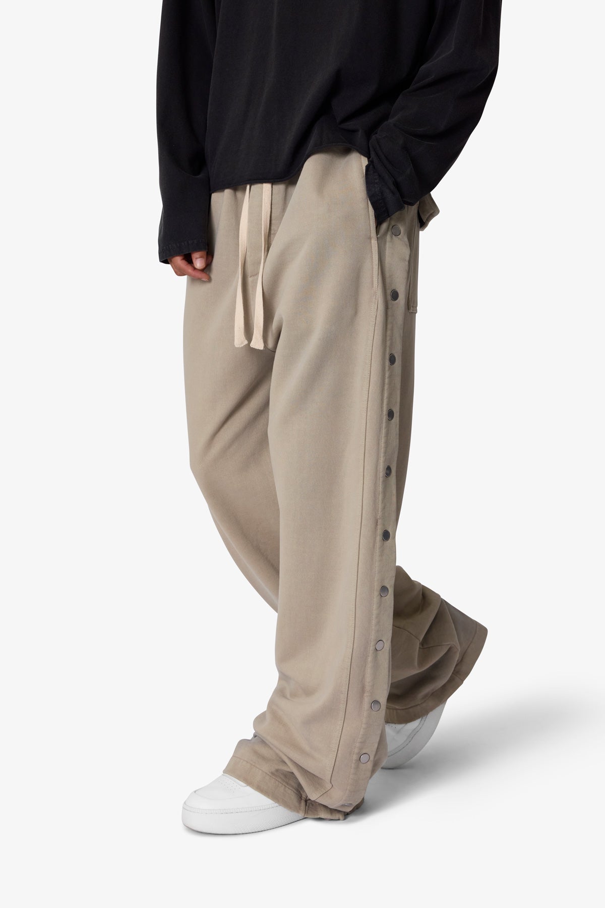 Ellenvinis Side Snap Fleece Pants - Washed Earth