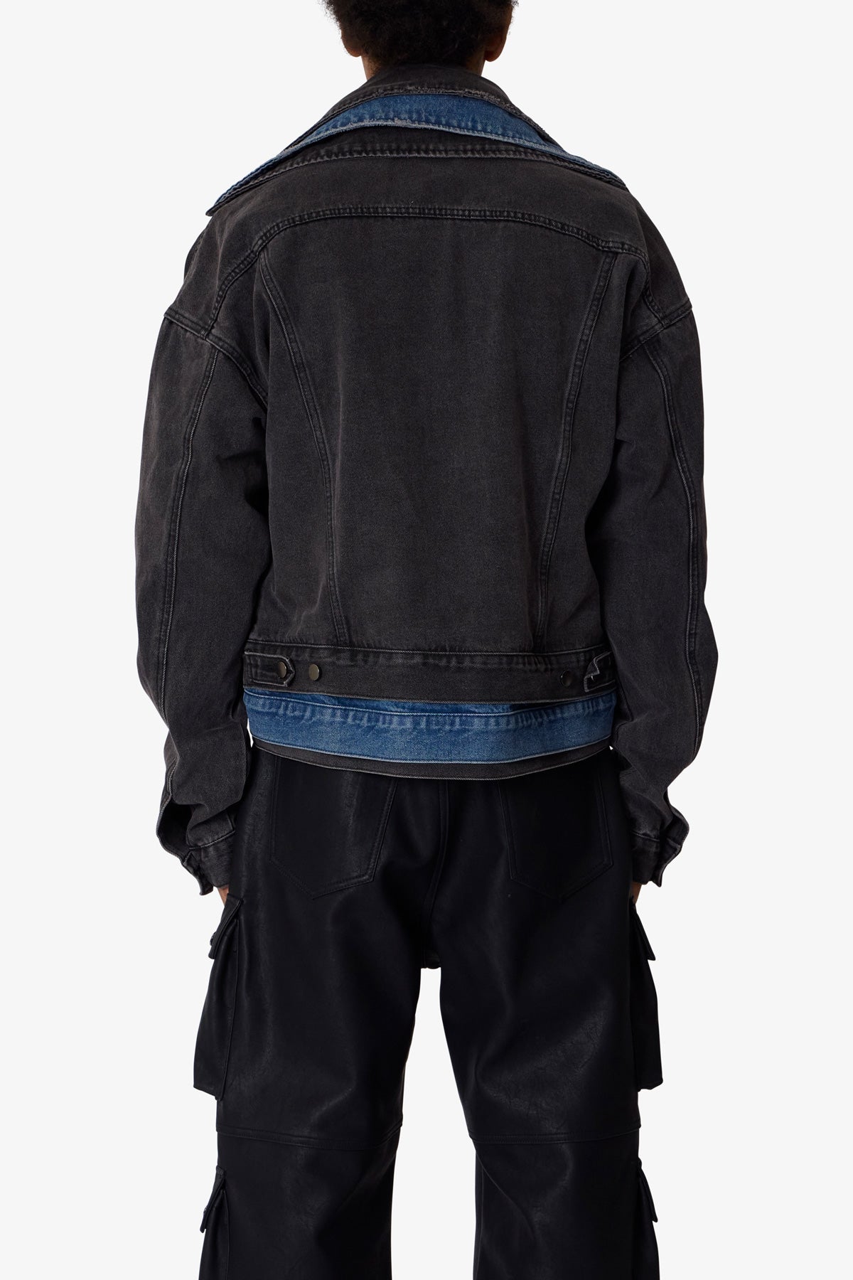 Triple Threat Trucker Jacket - Black/Blue