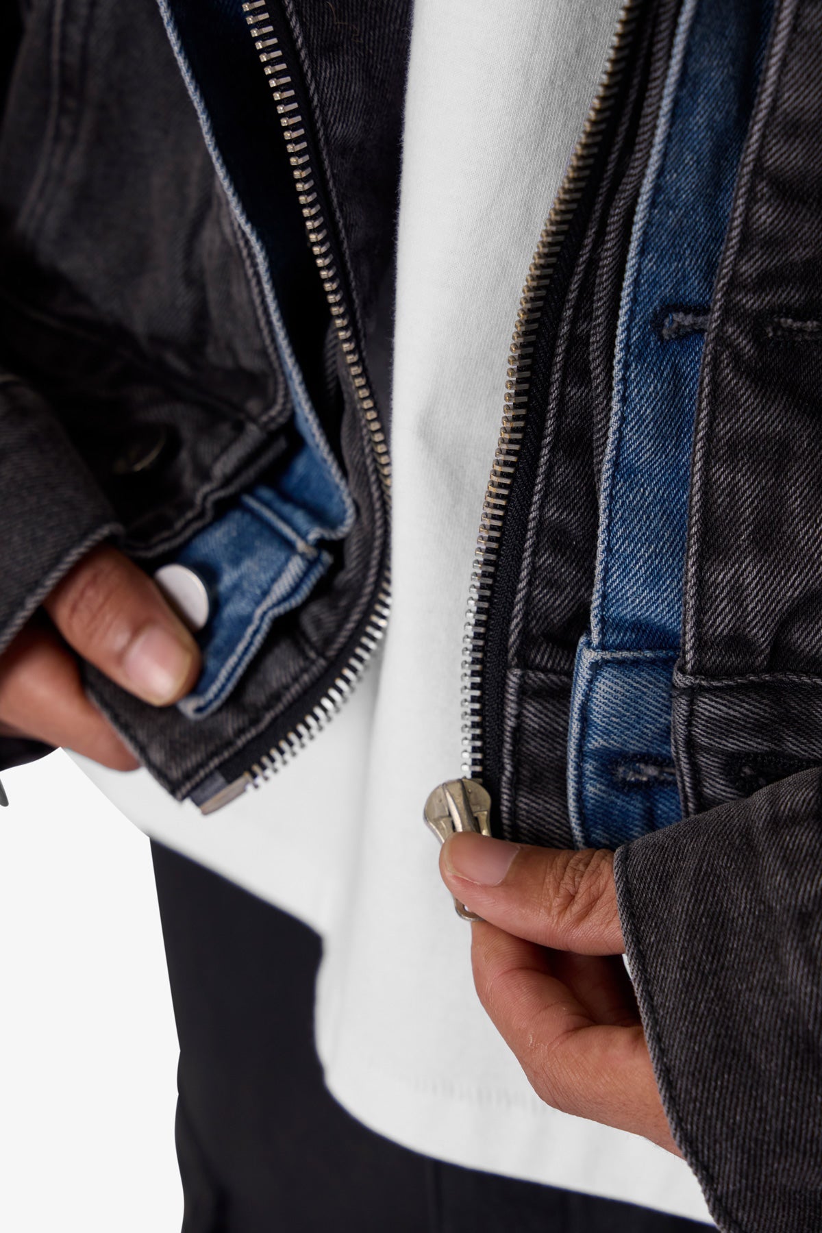 Triple Threat Trucker Jacket - Black/Blue