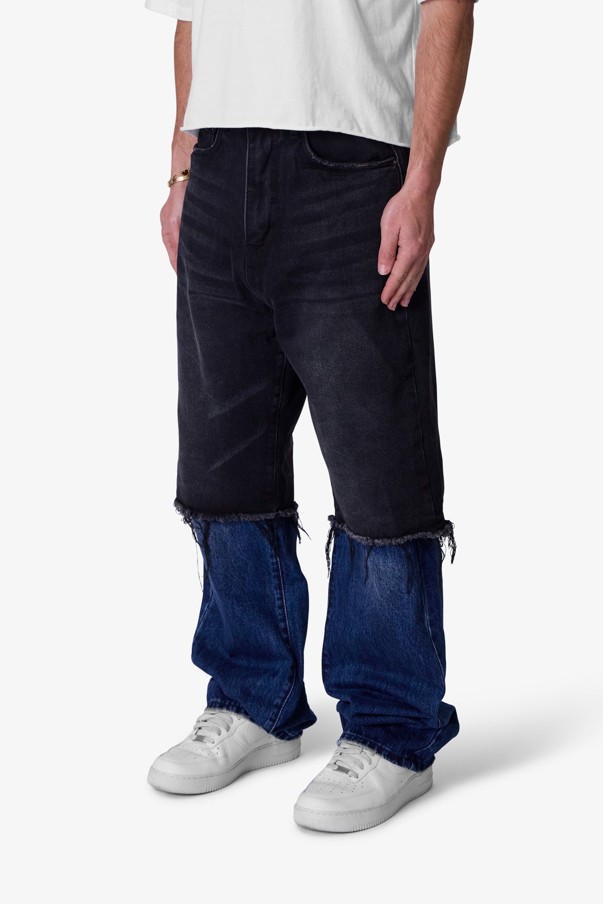 Ultra Baggy Denim on Denim - Black/Blue