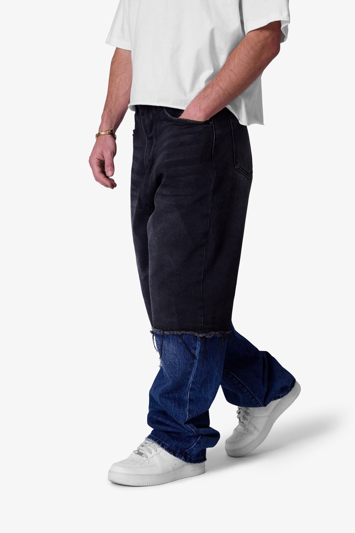Ultra Baggy Denim on Denim - Black/Blue