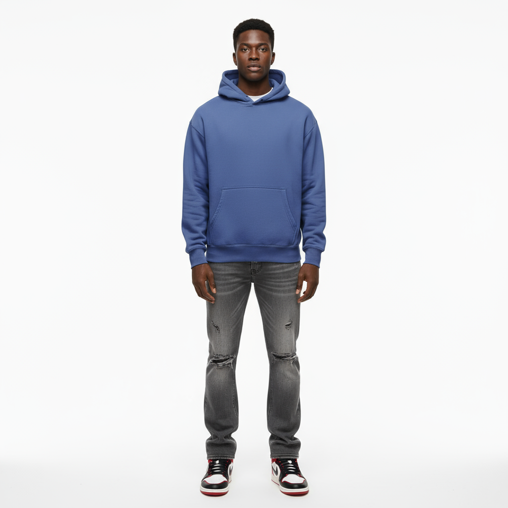 1800 GSM 'Washed Blueberry' Hoodie with CRDLCK™