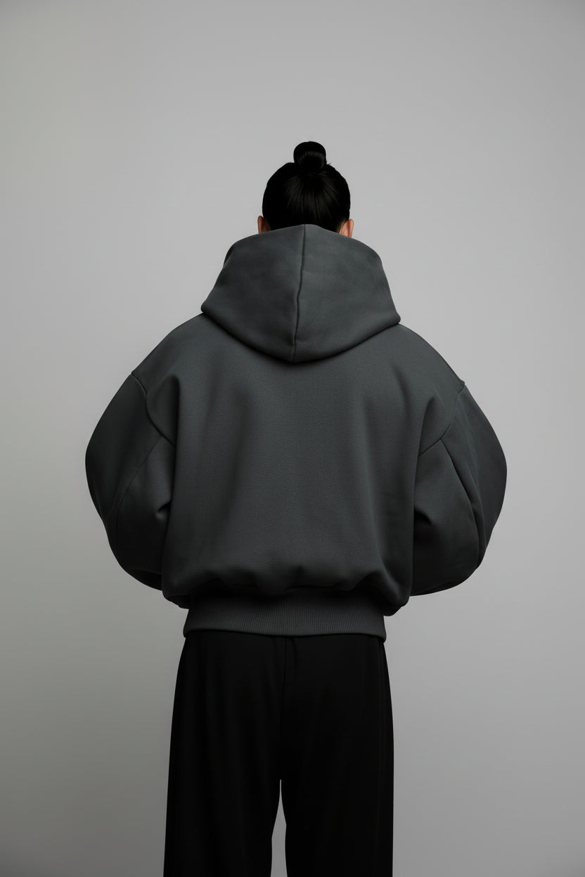 Ellenvinis Double Sided Design 1200GMS Heavyweight Zip Hoodie Terraverde