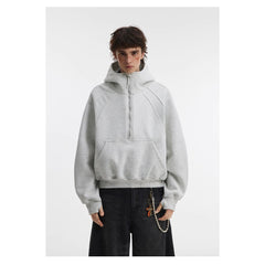 Ellenvinis Heavyweight Cropped Half-Zip Hoodie – US Streetwear Style