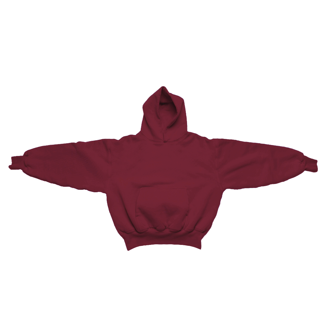 Ellenvinis 1800 GSM ‘Wine Berry’ Hoodie with CRDLCK™