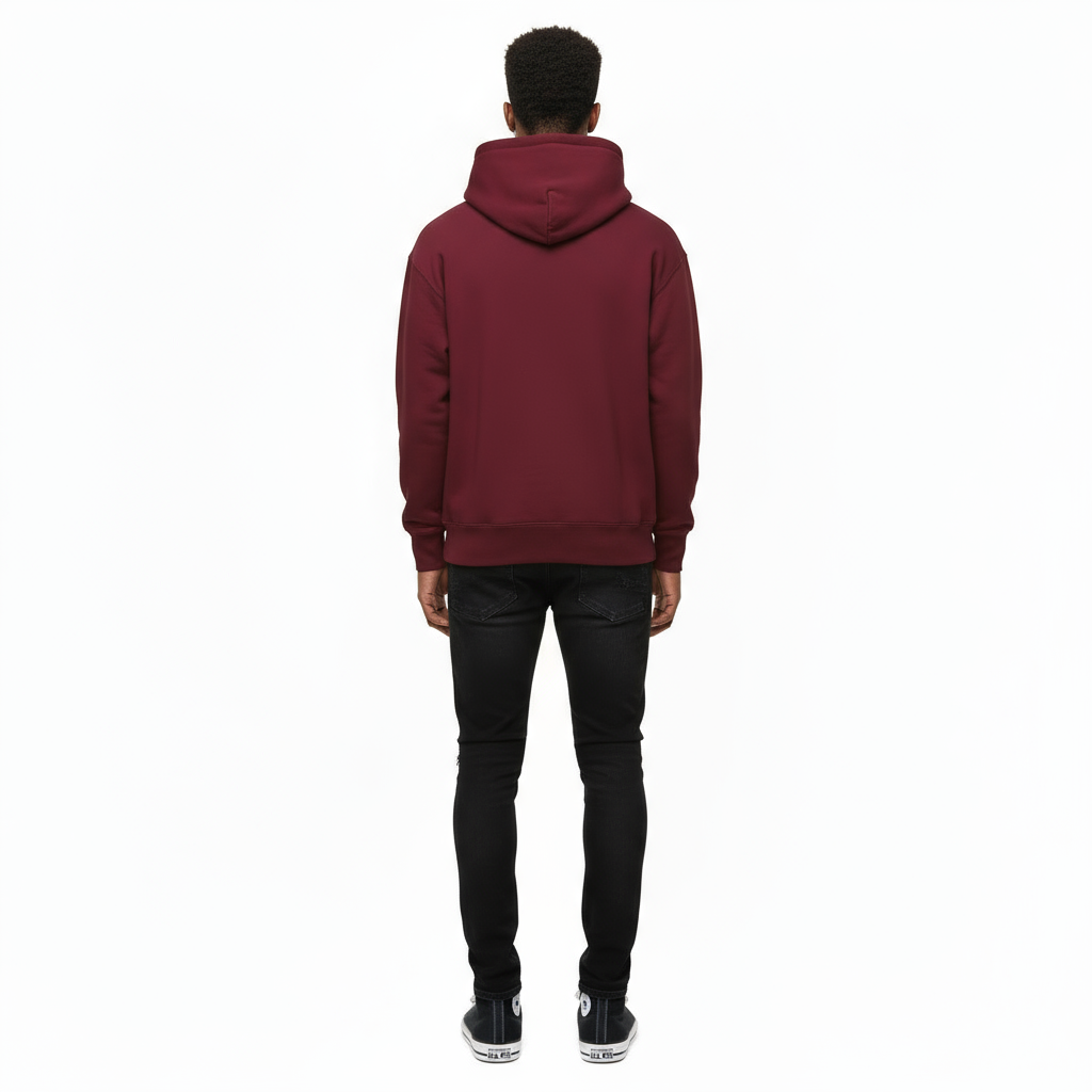 Ellenvinis 1800 GSM ‘Wine Berry’ Hoodie with CRDLCK™